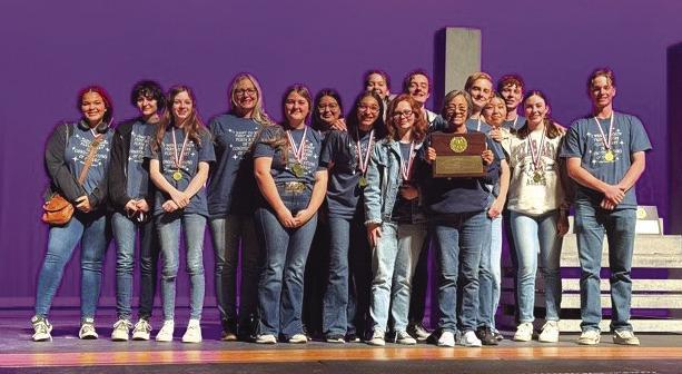 after a successful Bi-District performance. Several of the team members took home awards from the recent Bi-District competition event. Courtesy Photo by Meridian ISD