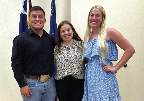 The Bosque River Valley Chapter of the NSDAR presented Bosque County students with DAR Good Citizen honors: (from left) Riley Finney of Clifton High School ; Daijha Conner of Morgan High School; and Evelyn Dirkse of Meridian High School. Not pictured is Gabriel Falcon of Cranfills Gap High School. Courtesy Photo by NSDAR - Bosque River Valley Chapter